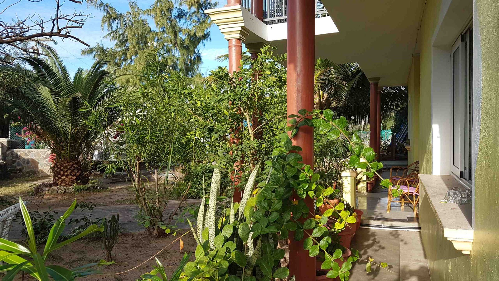 Jardin fleuri de Kafé Marron, Rodrigues